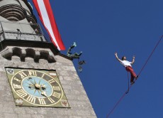 Slackliner Christian Waldner, Photo PLOHE